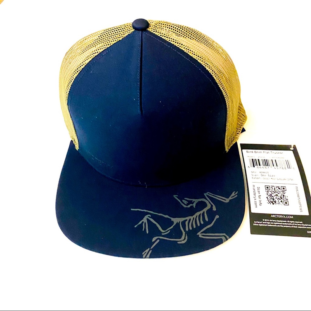 ARC’TERYX BIRD BRIM FLAT TRUCKER HAT COBALT BLUE